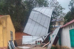 旋风致高平省数百间民房掀顶