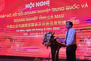 金瓯省委副书记、人委会主席黄国越在会上发表讲话。（图：越通社）