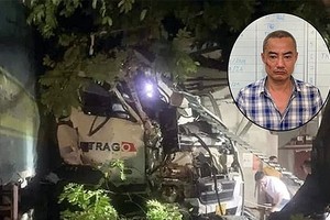 大图为事故现场；小图为肇事司机。（图：人民公安报）