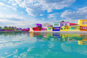 马尔代夫漂浮城市效果图。（图：Dutch Docklands Maldives）