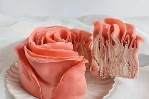 母亲节玫瑰花千层蛋糕