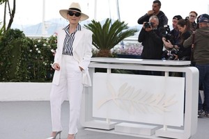 演员梅丽尔‧斯特里普出席拍照式。（图：新华社）