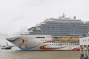 中国首制大型邮轮“爱达‧魔都号”。（图：新华社）