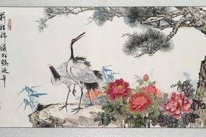 华人美术俱乐部送画作行善