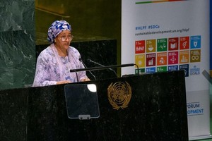 联合国常务副秘书长阿明纳-穆罕默德在论坛开幕式上致辞。（图：联合国）