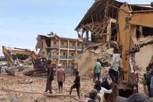 尼日利亚一学校建筑倒塌