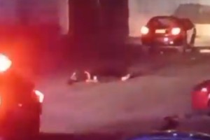 事发现场。（图：视频截图）