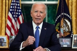 当地时间7月24日，美国总统拜登发表其结束连任竞选后的首次演讲。（图：AFP）