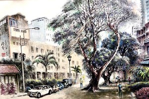 陆金书画作品欣赏 —— 新平郡火箭居民区 