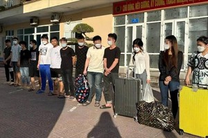 获解救的受害者。