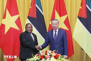 党中央总书记、国家主席苏林和莫桑比克共和国总统菲利佩·雅辛托·纽西。（图：越通社）