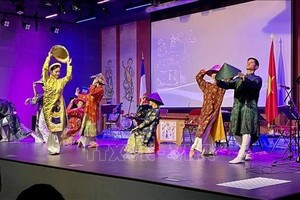 越南和法国艺术家的表演节目。（图：越通社）