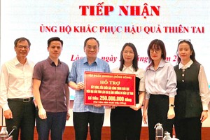 新华集团捐助老街省应对台风的影响