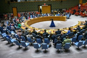 安理会会议的资料照片。（图：联合国）