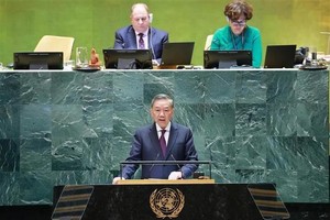 党中央总书记、国家主席苏林在联大一般性辩论开幕式并发表重要讲话。（图：越通社）