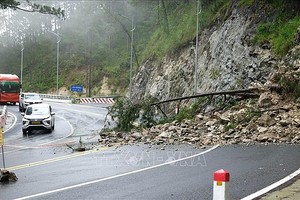 山体滑坡现场。（图：越通社）