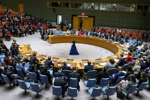 安理会关于中东局势会议。（图：联合国）