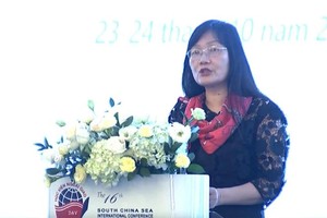 外交学院代院长范兰蓉博士在研讨会上致开幕辞。（图：越通社）