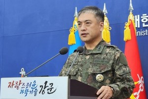 10月31日，安赞明举行记者会，发表“对朝警告声明”。（图：韩联社）