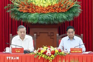 苏林总书记与党十四大社经小组举行会议