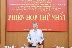 党中央总书记苏林在会议上发表讲话。（图：越通社）