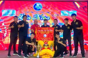 平定省归仁市龙狮高桩赛事中夺得高桩项目冠军。