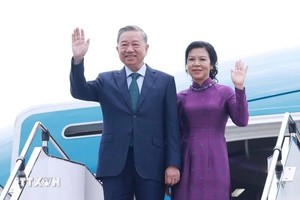 党中央总书记苏林与夫妇启程回国，圆满结束对马来西亚进行正式访问之旅。（图：越通社）