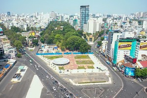 南部抗战纪念碑在“九‧二三”公园兴建。图为航拍“九‧二三”公园。（图：VNE）