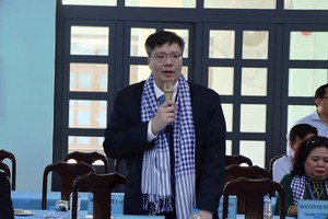 海外越南侨胞在聚会上发言。（图：市党部新闻网）