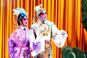 梁艳芳与梁俊辉剧照。