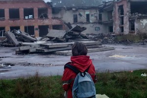 战争中的乌克兰儿童。（图：联合国）