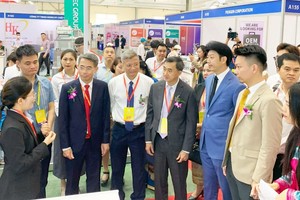 越南国际医药展一隅