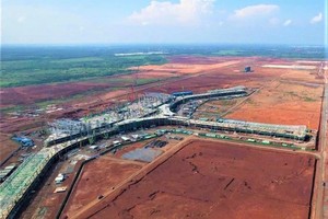 建设中的隆城机场。（图：明英）