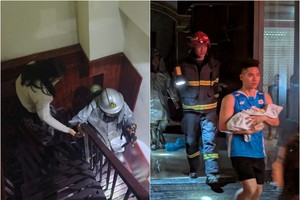 消防力量闻讯后赶抵现场，营救被困在火海人员。（图：明芳）