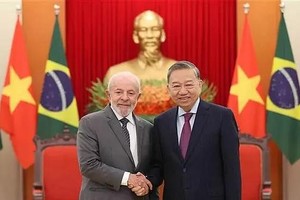 苏林总书记会见巴西总统路易斯·伊纳西奥·卢拉·达席尔瓦