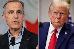 加拿大总理卡尼（左）与美国总统特朗（右）。（图：互联网）