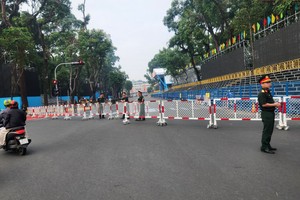 限制车辆流通的黎笋街。（图：越通社）