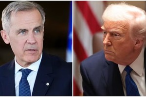 加拿大总理卡尼（左图）与美国总统特朗普。（图：互联网）