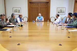 印度总理莫迪10日主持召开一场高级别安全会议。（图：互联网）