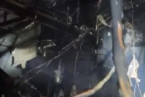 富润郡一家酒店发生火警现场。（图：CTV）