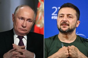 俄罗斯总统普京与乌克兰总统泽连斯基。（图：互联网）