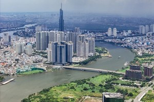 西贡河沿岸发展走廊一隅。