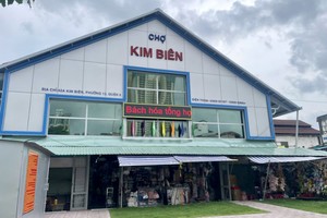 金边市场一隅。