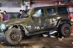 事故现场的肇事汽车。（图：C.A）