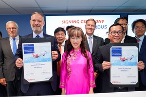 越捷航空与飞机制造商空中巴士公司公布订购100架飞机订单。