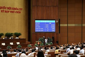 6月24日上午，国会表决通过了《国籍法》修正案。（图：quochoi.vn）