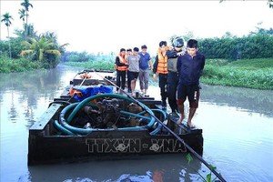 同奈省公安力量已逮捕非法开采河砂的团伙。