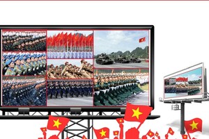 河内安装22块大型LED屏幕，方便市民观看阅兵游行直播