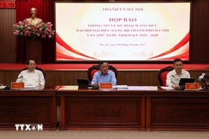 新闻发布会场景。（图：越通社)