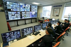 内牌国际机场口岸海关分局T2航站楼运营监控指挥中心。图自越通社